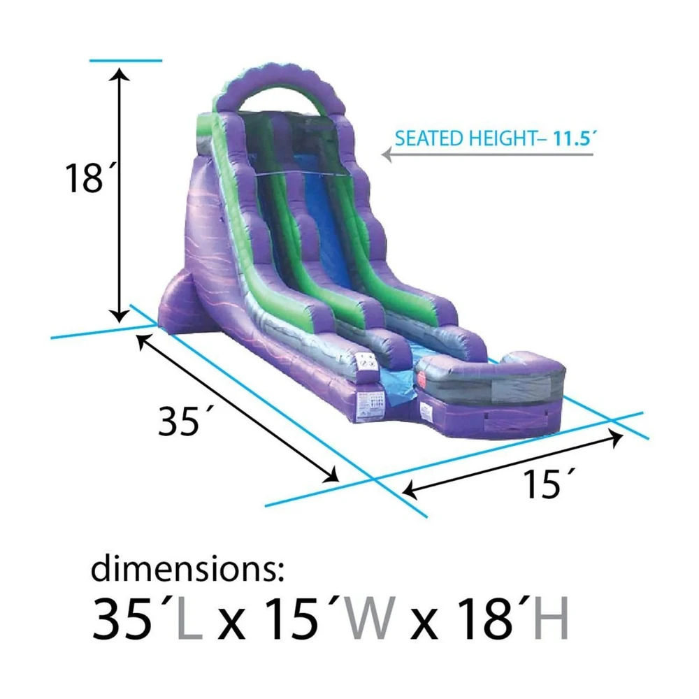 18' Purple Marble Water Slide