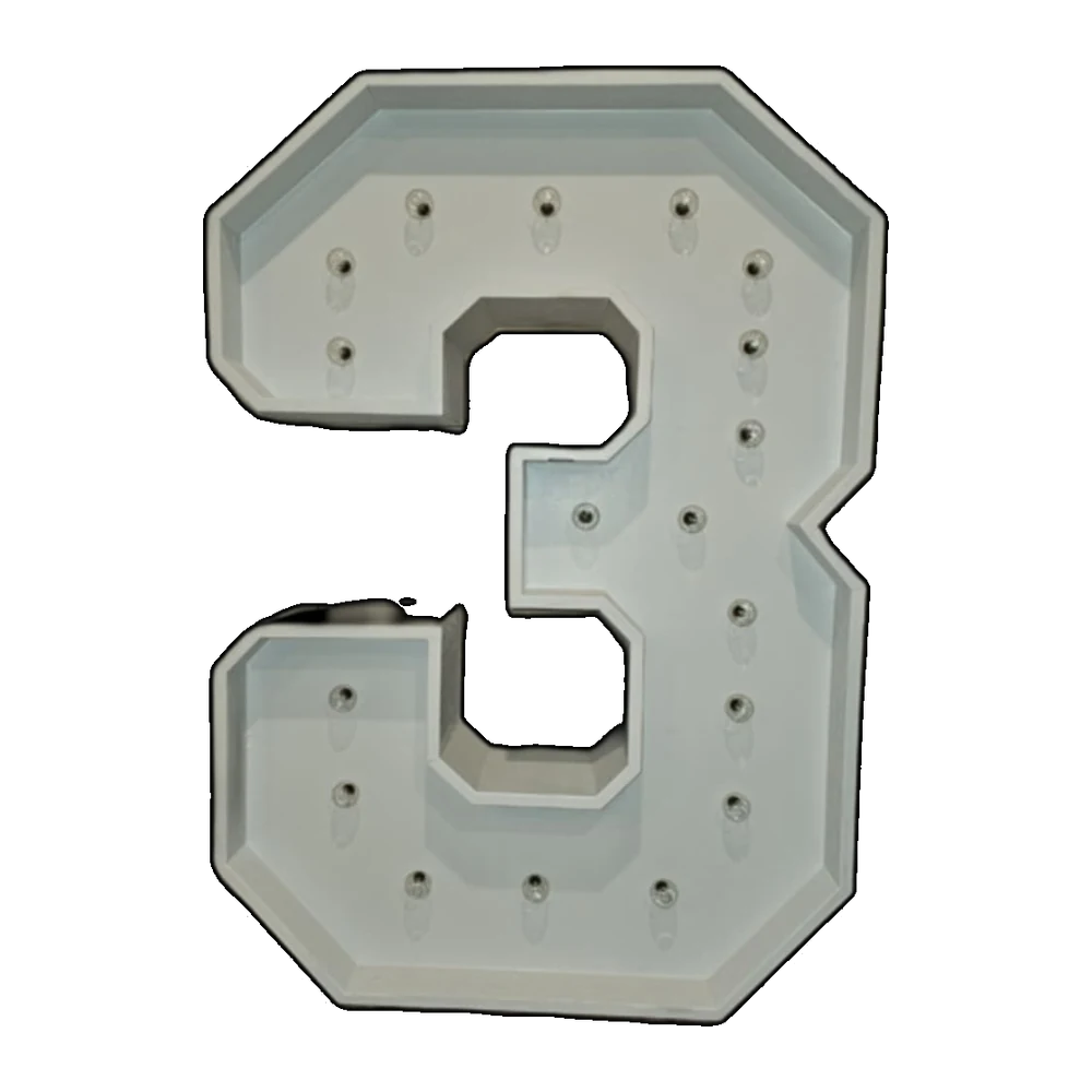 "3" 4ft Marquee Number
