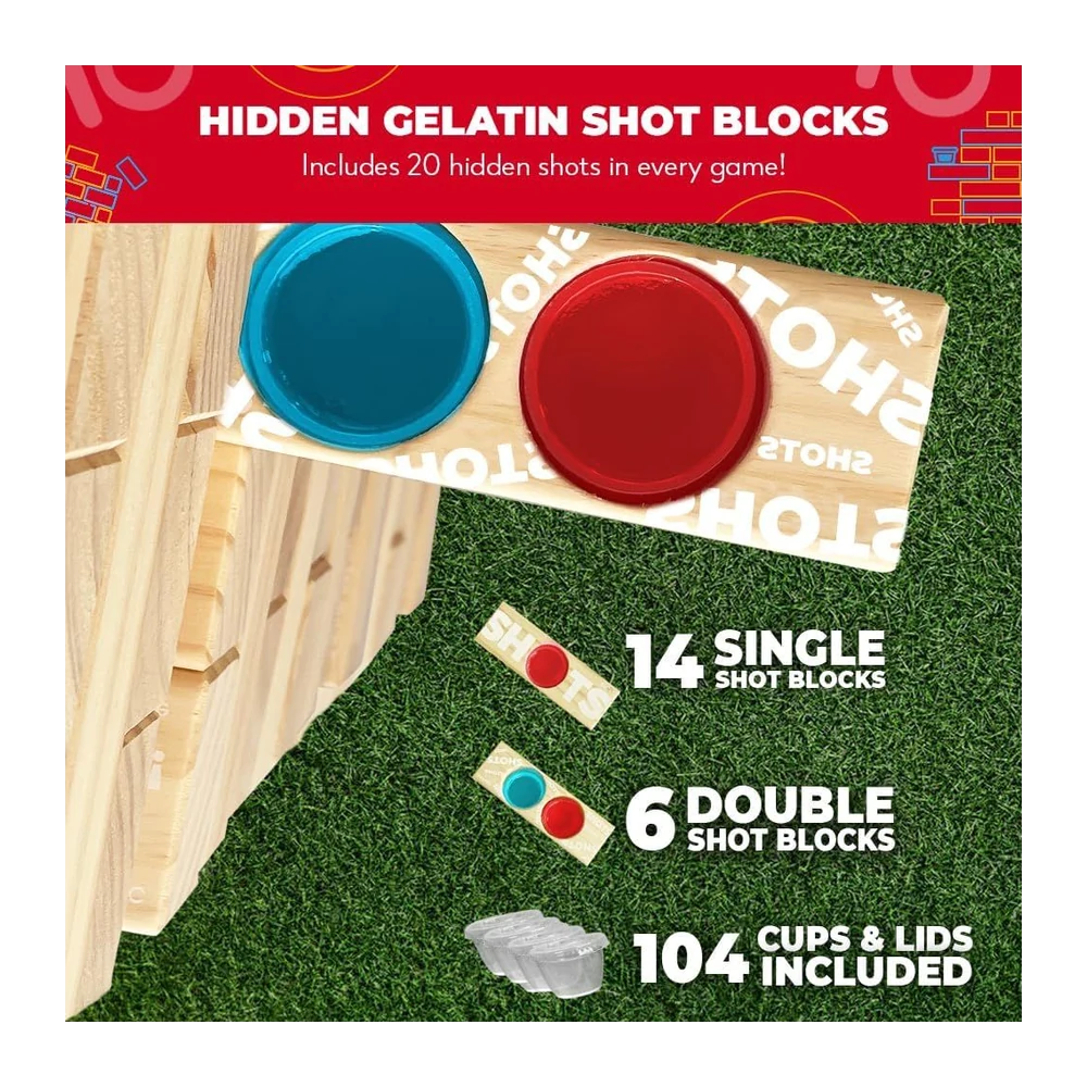 Giant Jenga Gelatin Shot Cups